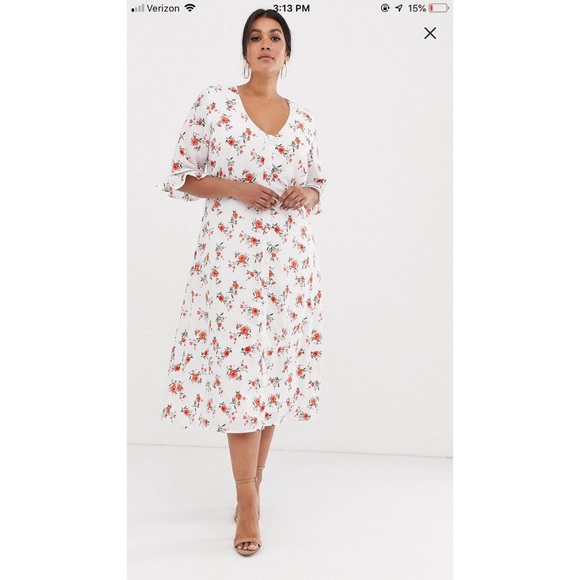 ASOS Curve Dresses & Skirts - Asos Curve Floral Midi Dress